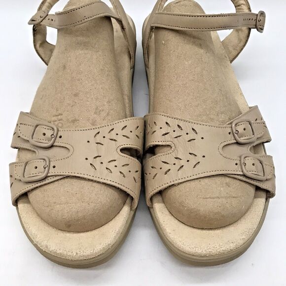 SAS Duo Quarter Strap Leather Sandal Women's 11WW Warm Stone Tripad Comfort Shoe - Picture 7 of 12